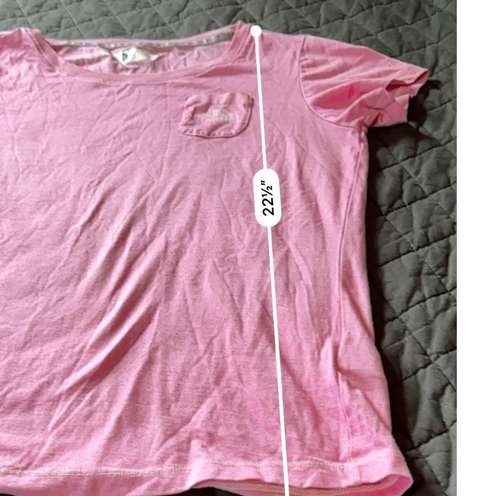 The North Face Womens Pink Heathered Short Sleeve Pocket T-Shirt Size Medium - Picture 4 of 6